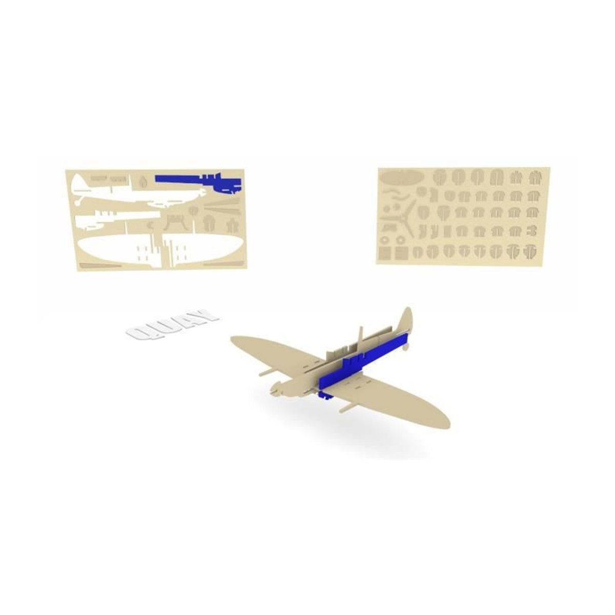 Holzmodell Flugzeug Spitfire von Quay - Bild 2