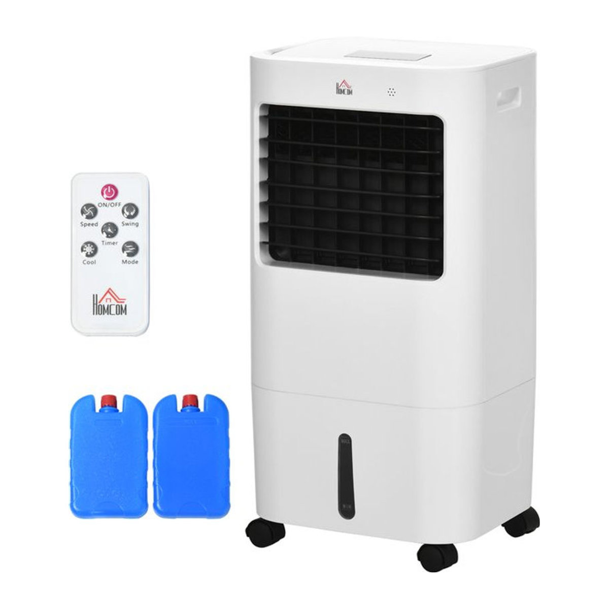HOMCOM 3 in 1 Mobile Klimaanlage mit Luftbefeuchtung und Wasserkühlung, Weiß, B/T/H: 32 x 37 x 69 cm - Bild 1