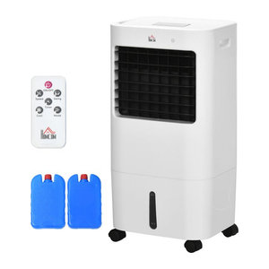 HOMCOM 3 in 1 Mobile Klimaanlage mit Luftbefeuchtung und Wasserkühlung, Weiß, B/T/H: 32 x 37 x 69 cm