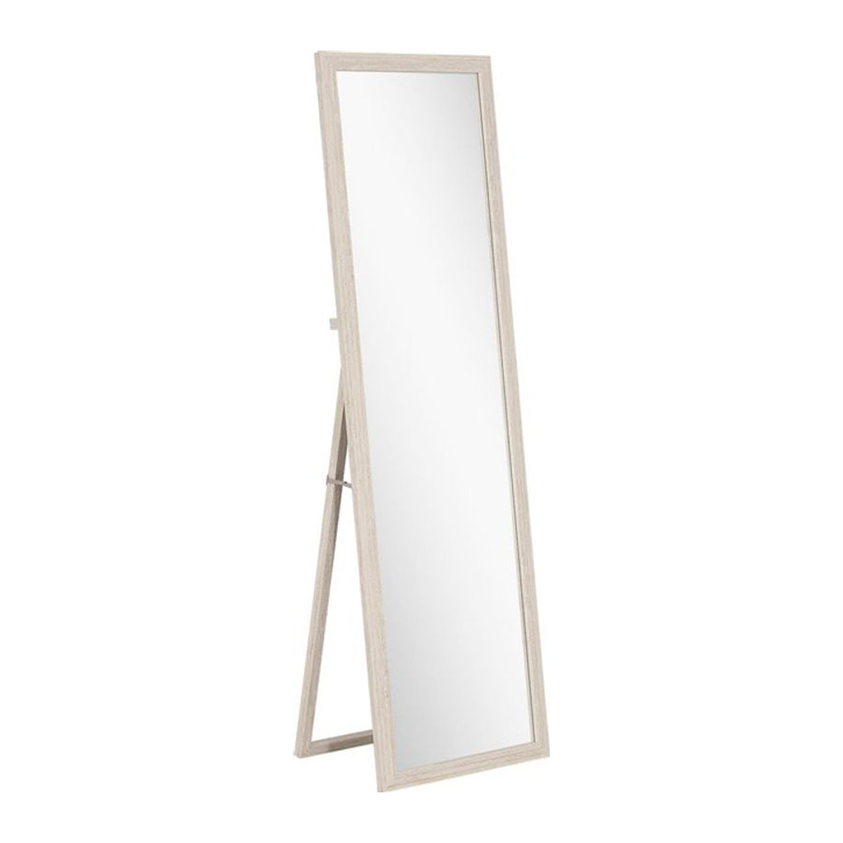 HOMCOM Ganzkörperspiegel in Steinoptik, rechteckiger Standspiegel und Wandspiegel in Weiß, Höhe: 160 cm, Breite: 50 cm - Bild 1