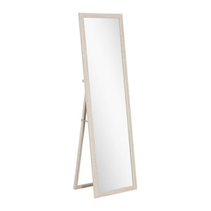 HOMCOM Ganzkörperspiegel in Steinoptik, rechteckiger Standspiegel und Wandspiegel in Weiß, Höhe: 160 cm, Breite: 50 cm
