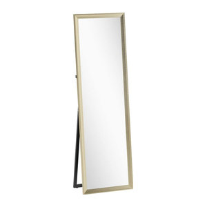 HOMCOM Ganzkörperspiegel Rechteckig in Gold mit Metalloptik, Höhe: 160 cm, Breite: 50 cm