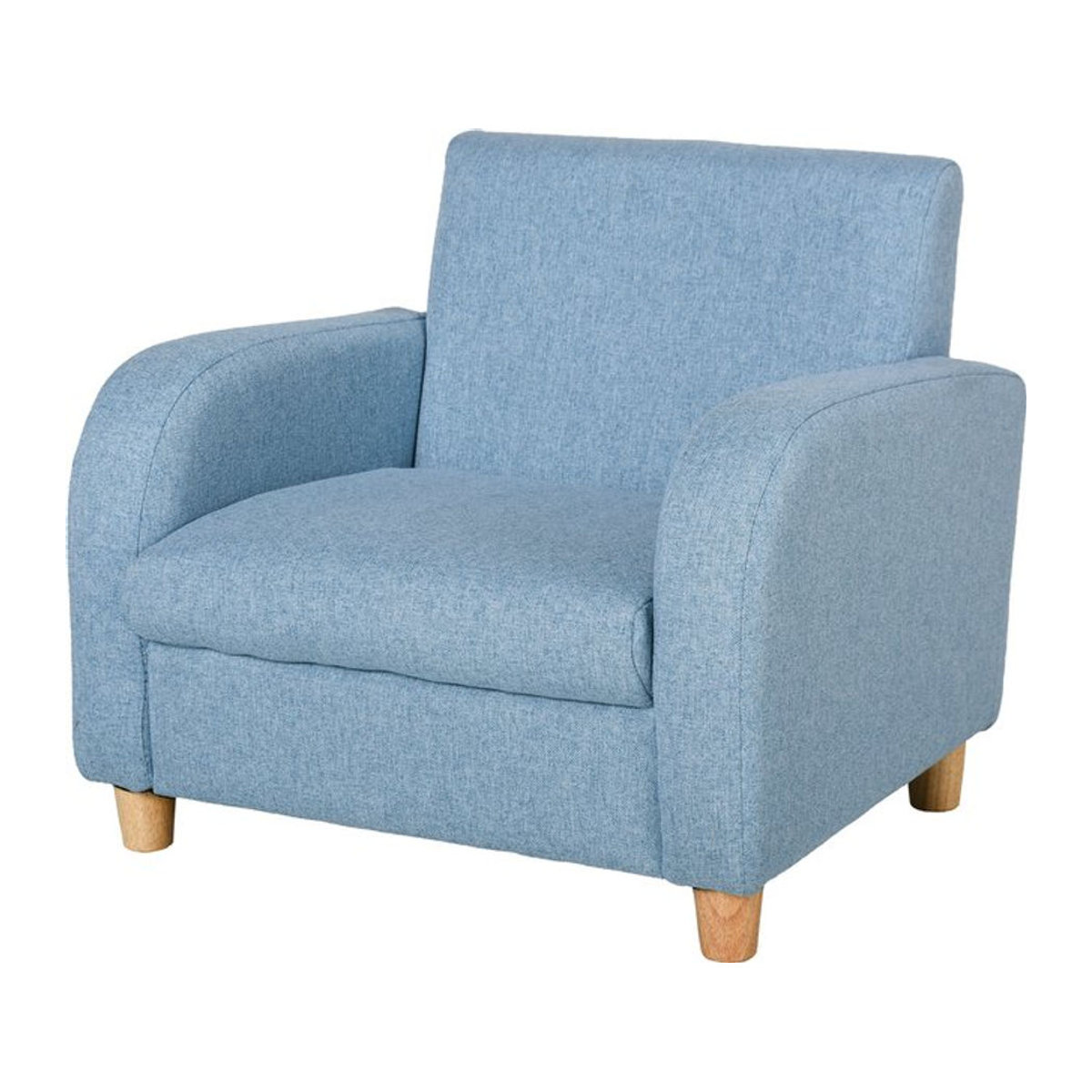 HOMCOM Kindersessel Kindersofa mit dickem Schaumstoff und Sitzkissen, Blau, B/T/H: 49 x 45 x 44,5 cm - Bild 1