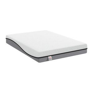 HOMCOM Matratze aus Gel-Memory-Schaumstoff, H3 mittelfest, atmungsaktiv, mit abnehmbarem und waschbarem Bezug, OEKO-TEX & CertiPUR zertifiziert, B/B/H: 140 x 200 x 20 cm, Grau/Weiß