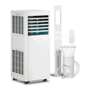 HOMCOM Mobiles Klimagerät 4-in-1 mit 9000 BTU und 1010W in Weiß zum Kühlen, Ventilieren und Entfeuchten mit Fernbedienung und Fensterkit für Räume bis 30m2