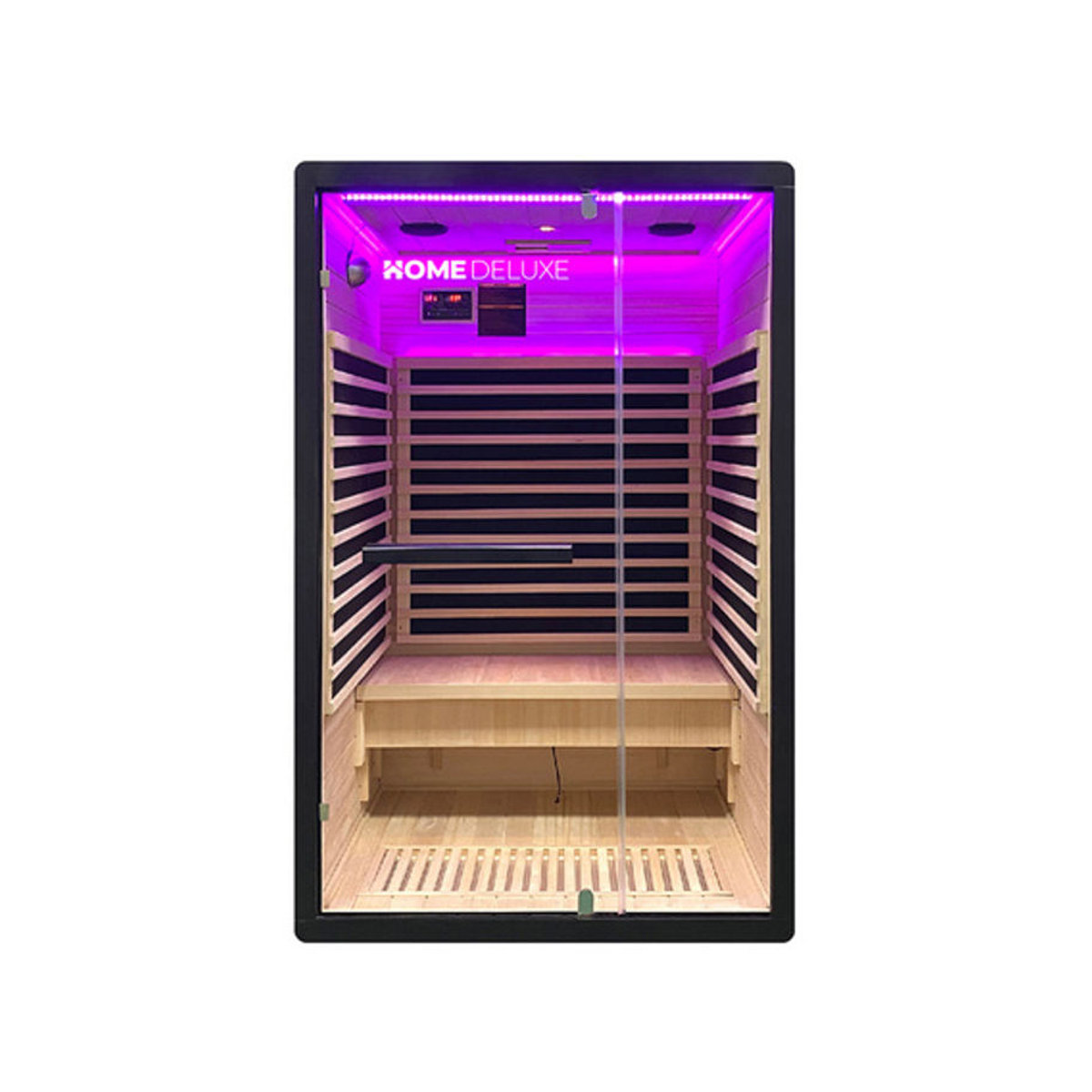 Home Deluxe Infrarotkabine NERO M in Schwarz aus Holz und Glas, B/H/T: 120 x 190 x 105 cm - Bild 7
