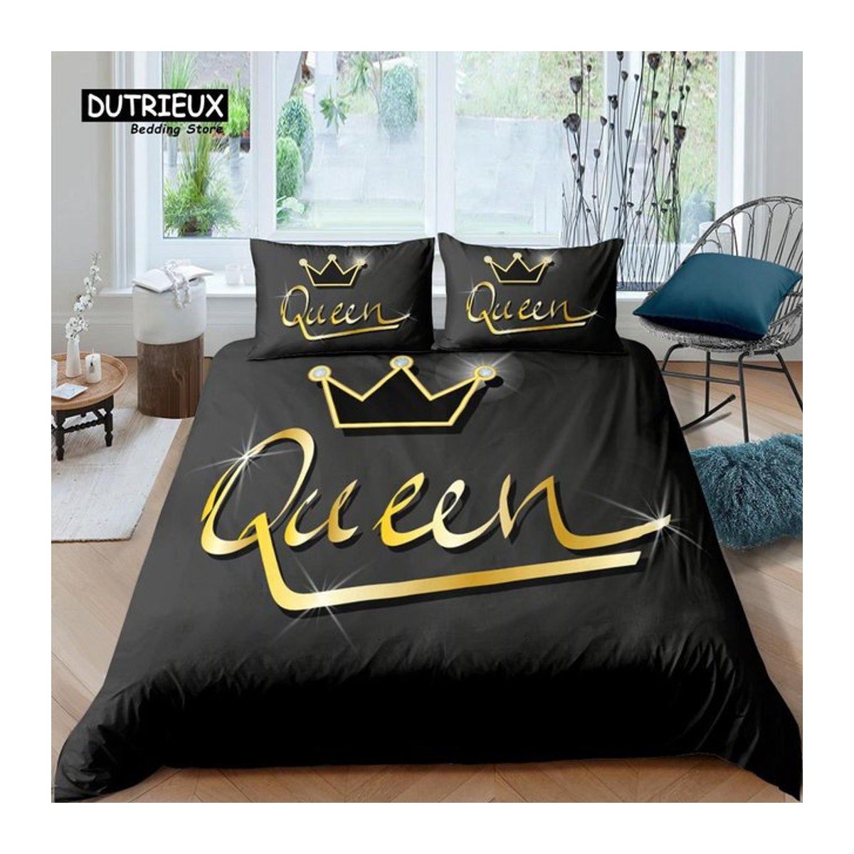 Home Living Luxus 3D Bettwäsche-Set mit Bettbezug und Kissenbezügen, Größe Single, B: 135 cm, L: 200 cm, 3-teilig - Bild 1