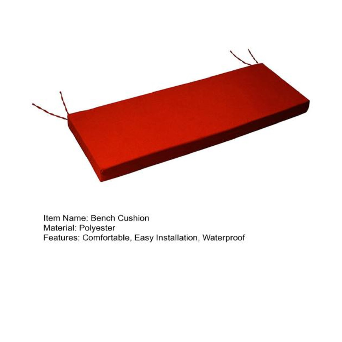 Home Textile Star Outdoor Bankkissen aus Polyester, wasserdicht und rutschfest, rot - Bild 3