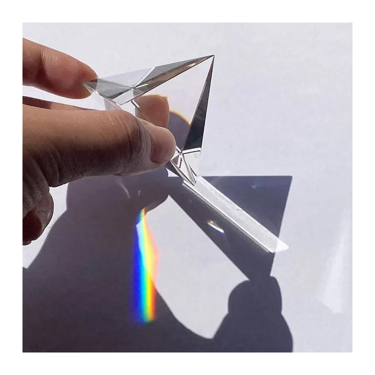 Homeliveing Kristallpyramide aus optischem Glas, transparente geometrische Pyramide für wissenschaftliche Studien, Seitenlänge: 4 cm - Bild 2
