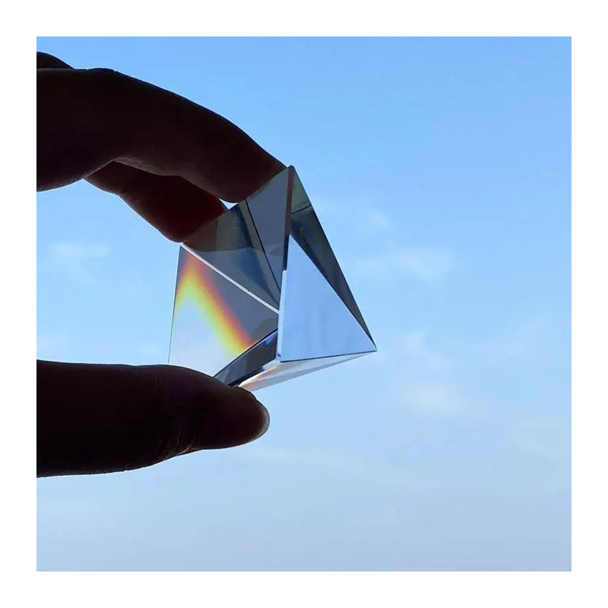 Homeliveing Kristallpyramide aus optischem Glas, transparente geometrische Pyramide für wissenschaftliche Studien, Seitenlänge: 4 cm - Bild 5