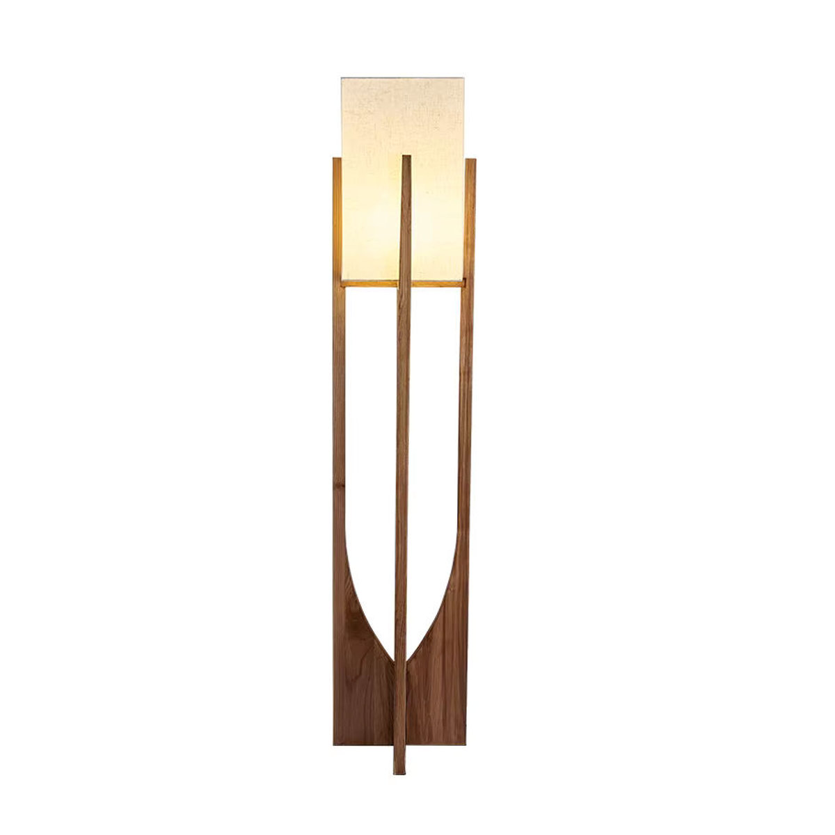 HomeLover Fairbanks Stehlampe aus Holz in Natur mit warmweißem Licht im skandinavischen Design - Bild 5