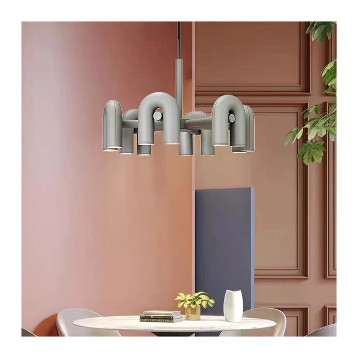 HomeLover LED Kronleuchter Cirkus in Grau aus Metall im postmodernen Design - Bild 2