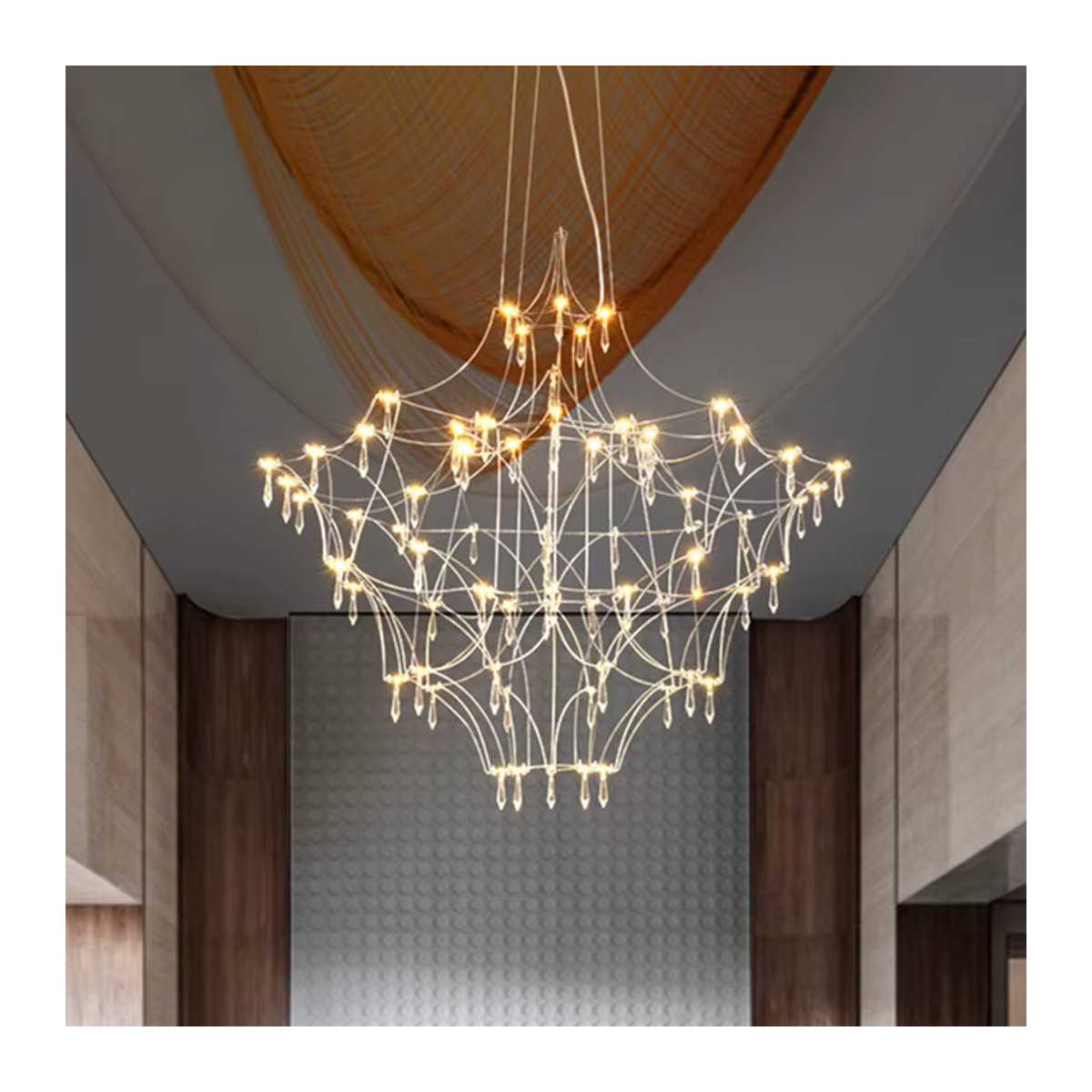 Homelover Mira Quasar Pendelleuchte mit LED und Kristall-Design in Gold und Chrom - Bild 2