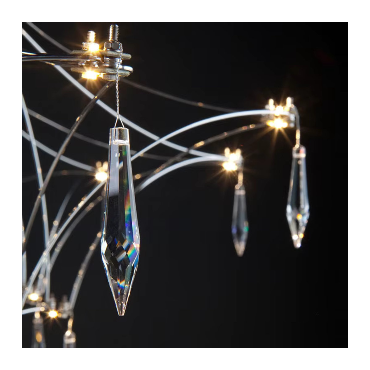 Homelover Mira Quasar Pendelleuchte mit LED und Kristall-Design in Gold und Chrom - Bild 4
