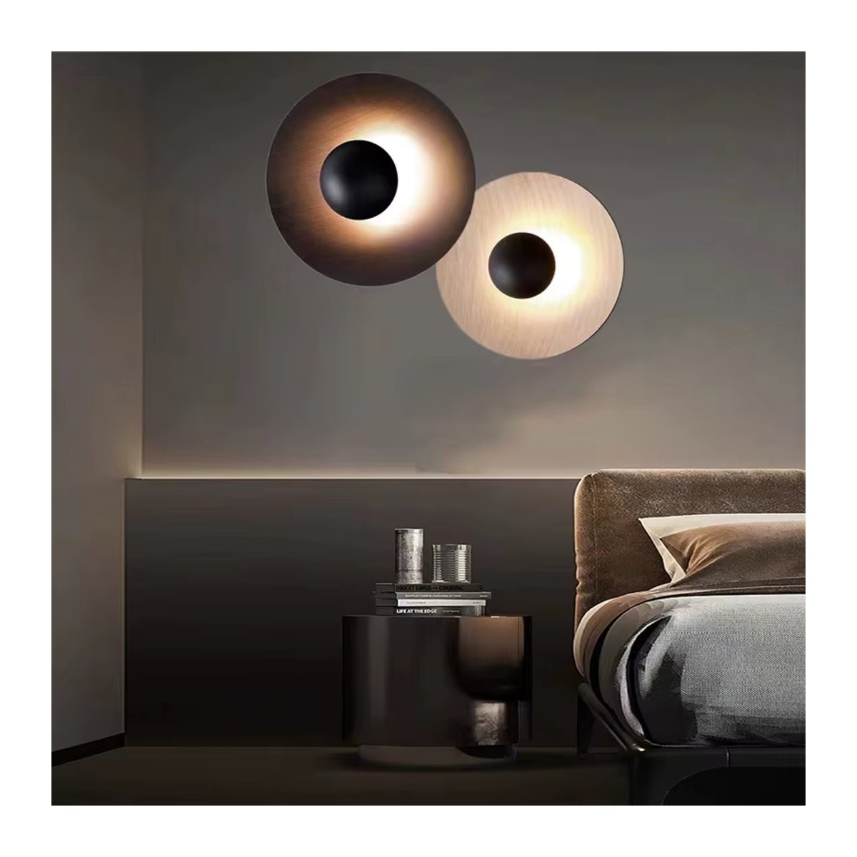 HomeLover Moderne Nordic LED Wandleuchte Rund für Wohnzimmer, Flur und Schlafzimmer mit integriertem LED - Bild 3