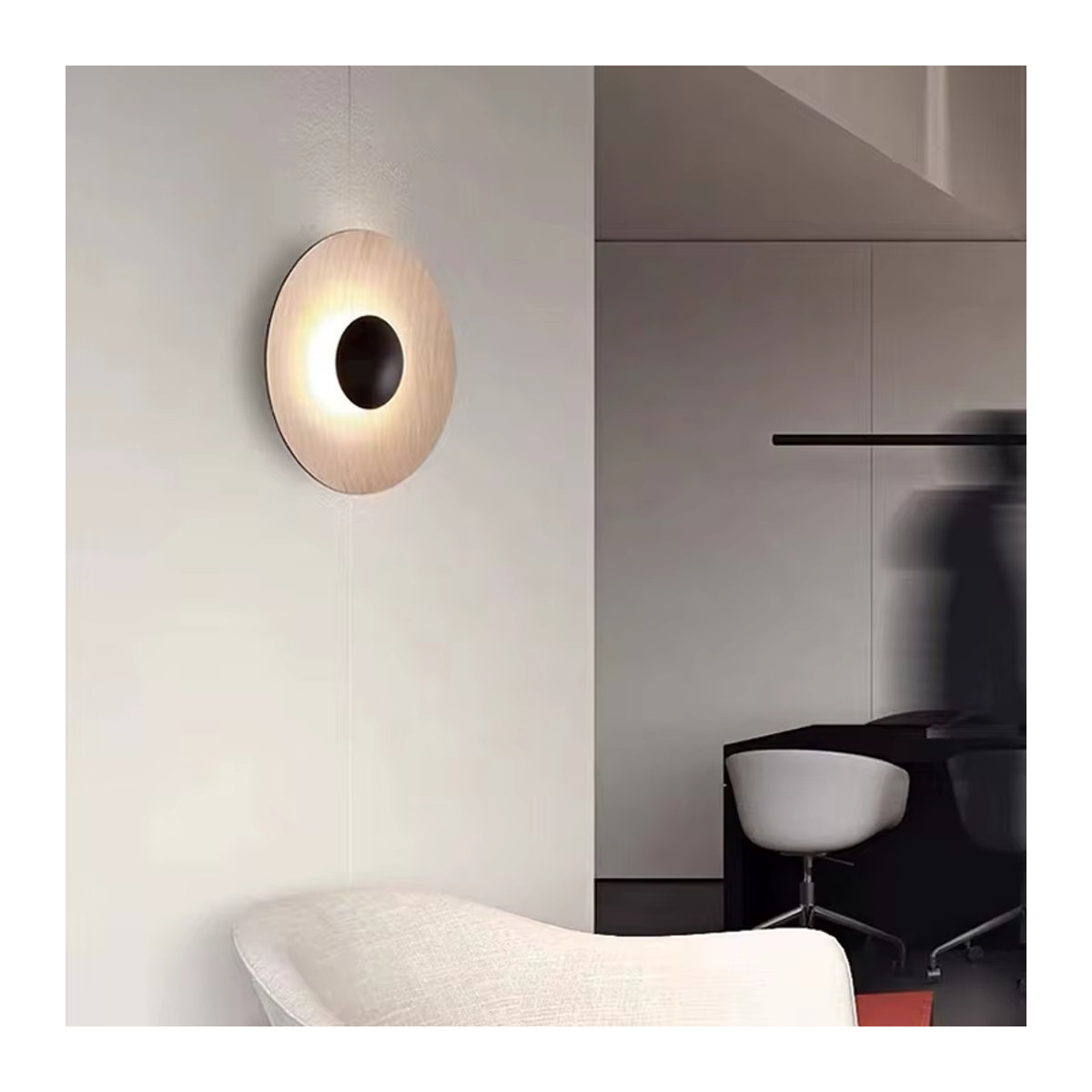 HomeLover Moderne Nordic LED Wandleuchte Rund für Wohnzimmer, Flur und Schlafzimmer mit integriertem LED - Bild 6