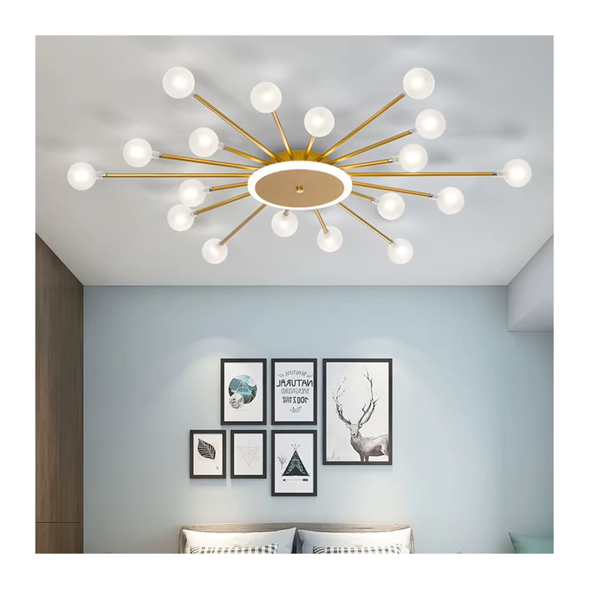 HomeLover Moderner LED Kronleuchter aus Glas für Wohnzimmer, Schlafzimmer und Küche - Bild 2
