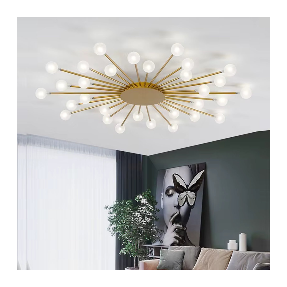 HomeLover Moderner LED Kronleuchter aus Glas für Wohnzimmer, Schlafzimmer und Küche - Bild 3