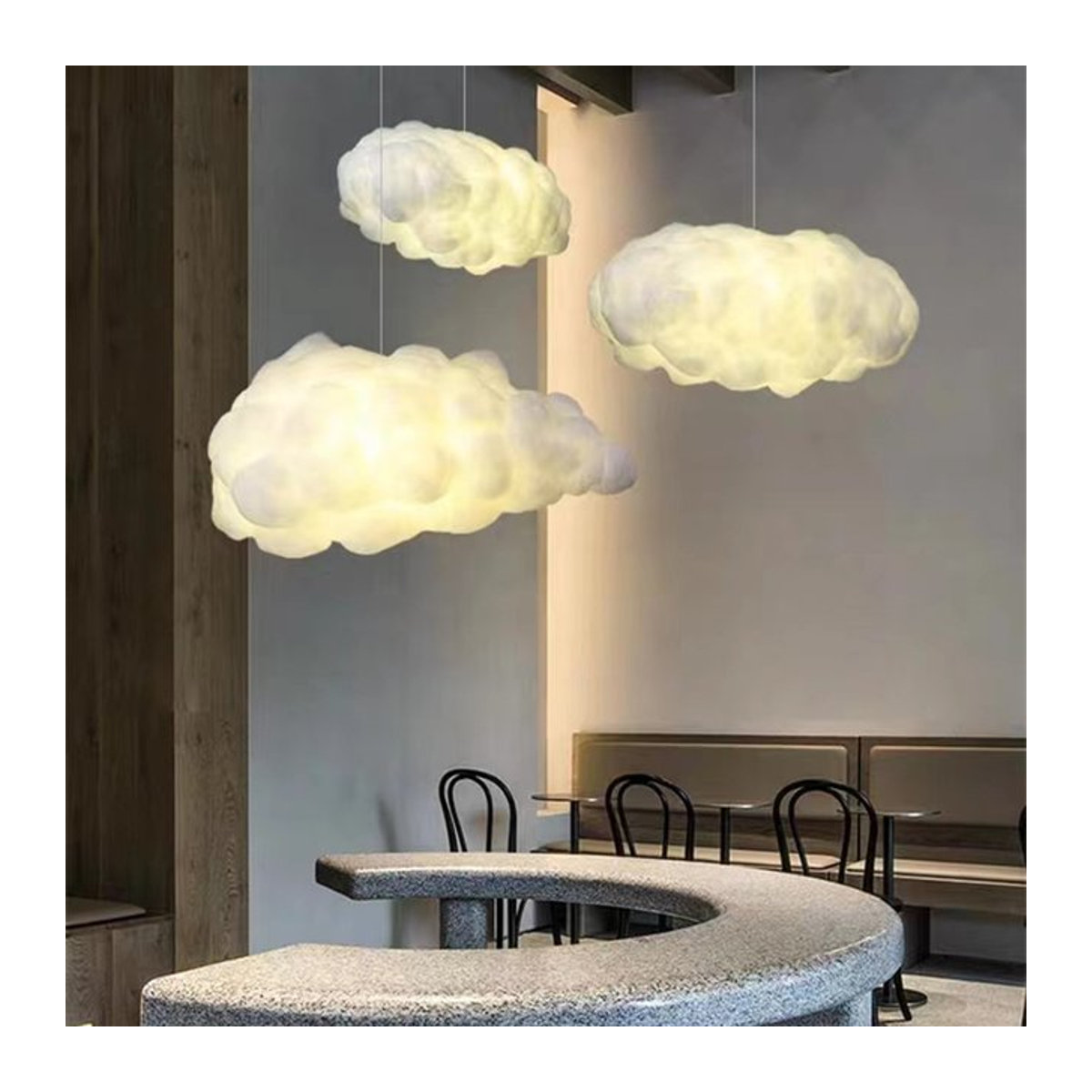 HomeLover Nordic Cloud LED Kronleuchter in Weiß im skandinavischen Design für Schlafzimmer und Kinderzimmer - Bild 1