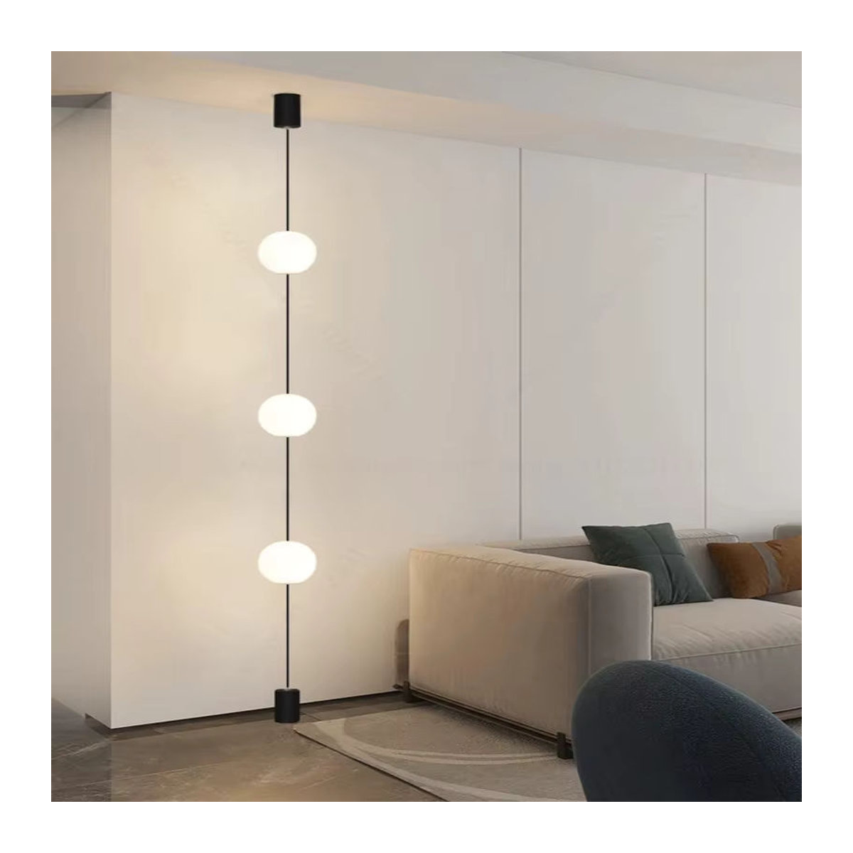 HomeLover Nordische Retro Glas Stehlampe Modern Minimalistisch mit LED für Wohnzimmer und Nachttisch - Bild 1