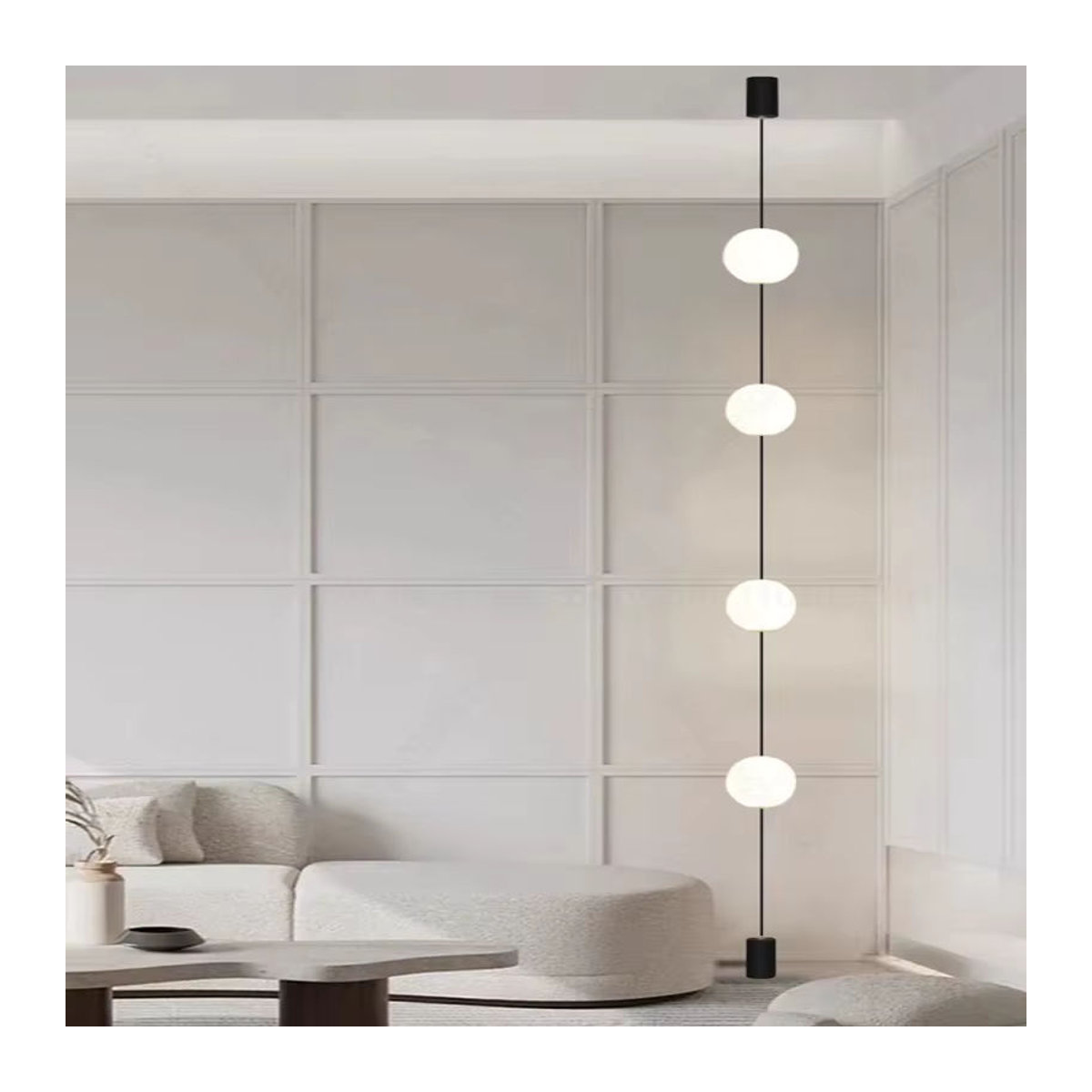 HomeLover Nordische Retro Glas Stehlampe Modern Minimalistisch mit LED für Wohnzimmer und Nachttisch - Bild 2