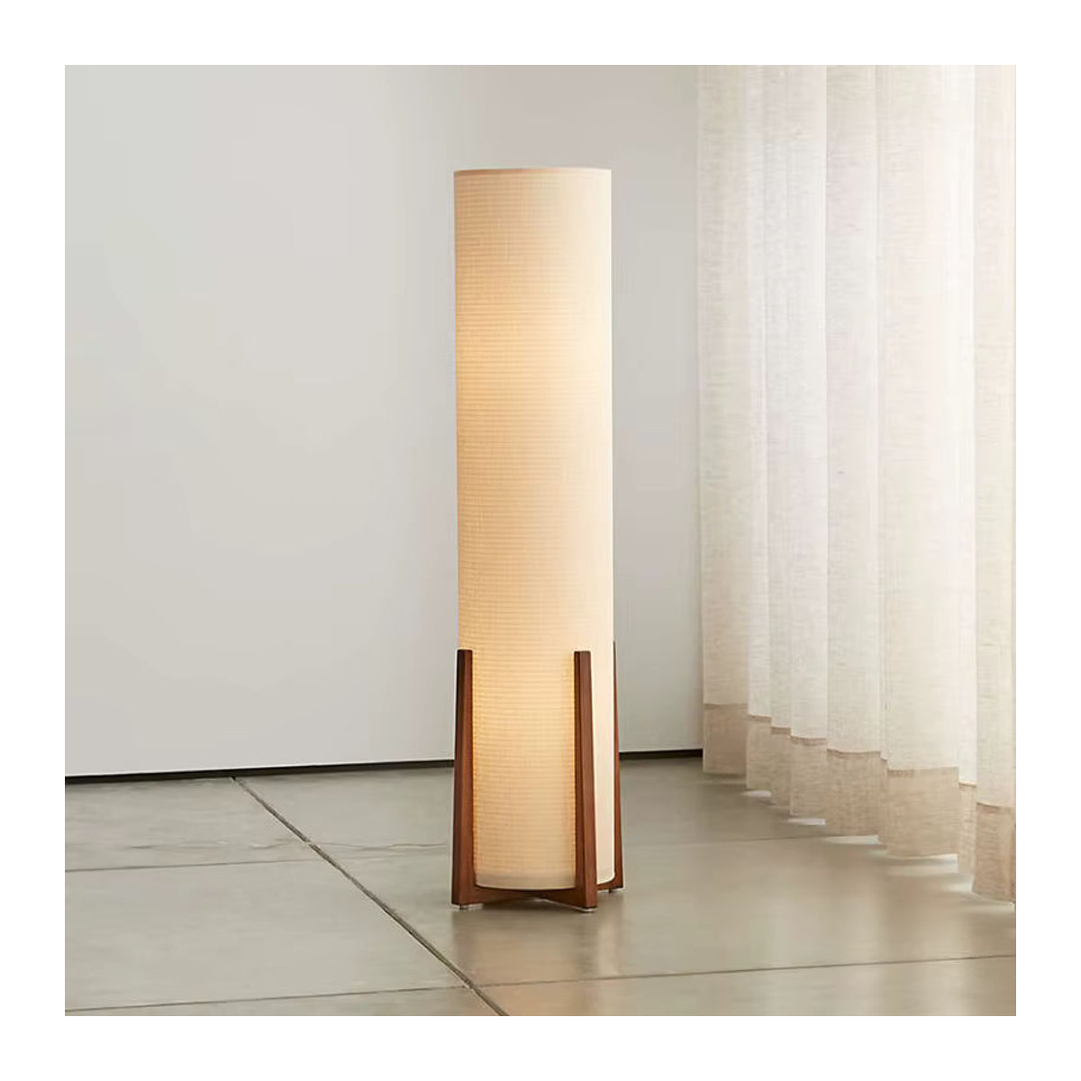 HomeLover Nordische Stoff Stehlampe im skandinavischen Design für Wohnzimmer, Schlafzimmer und Arbeitszimmer - Bild 3