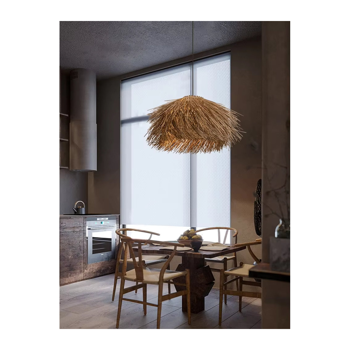 HomeLover Pendelleuchte aus handgewebtem Seegras im Vintage Wabi-Sabi - Bild 2