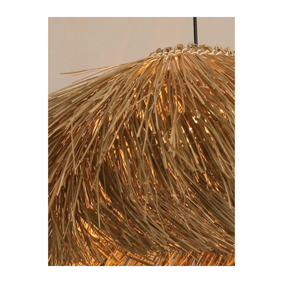 HomeLover Pendelleuchte aus handgewebtem Seegras im Vintage Wabi-Sabi - Bild 6