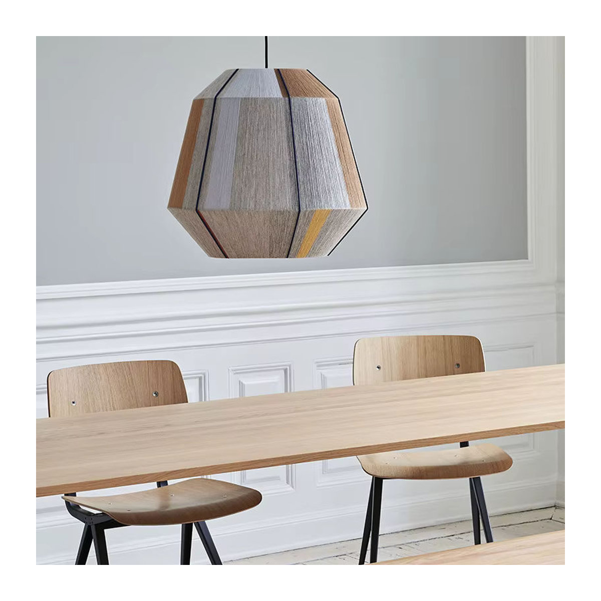 HomeLover Pendelleuchte im Bohemian Stil aus Hanf, Rattan und Holz in Bunt - Bild 2