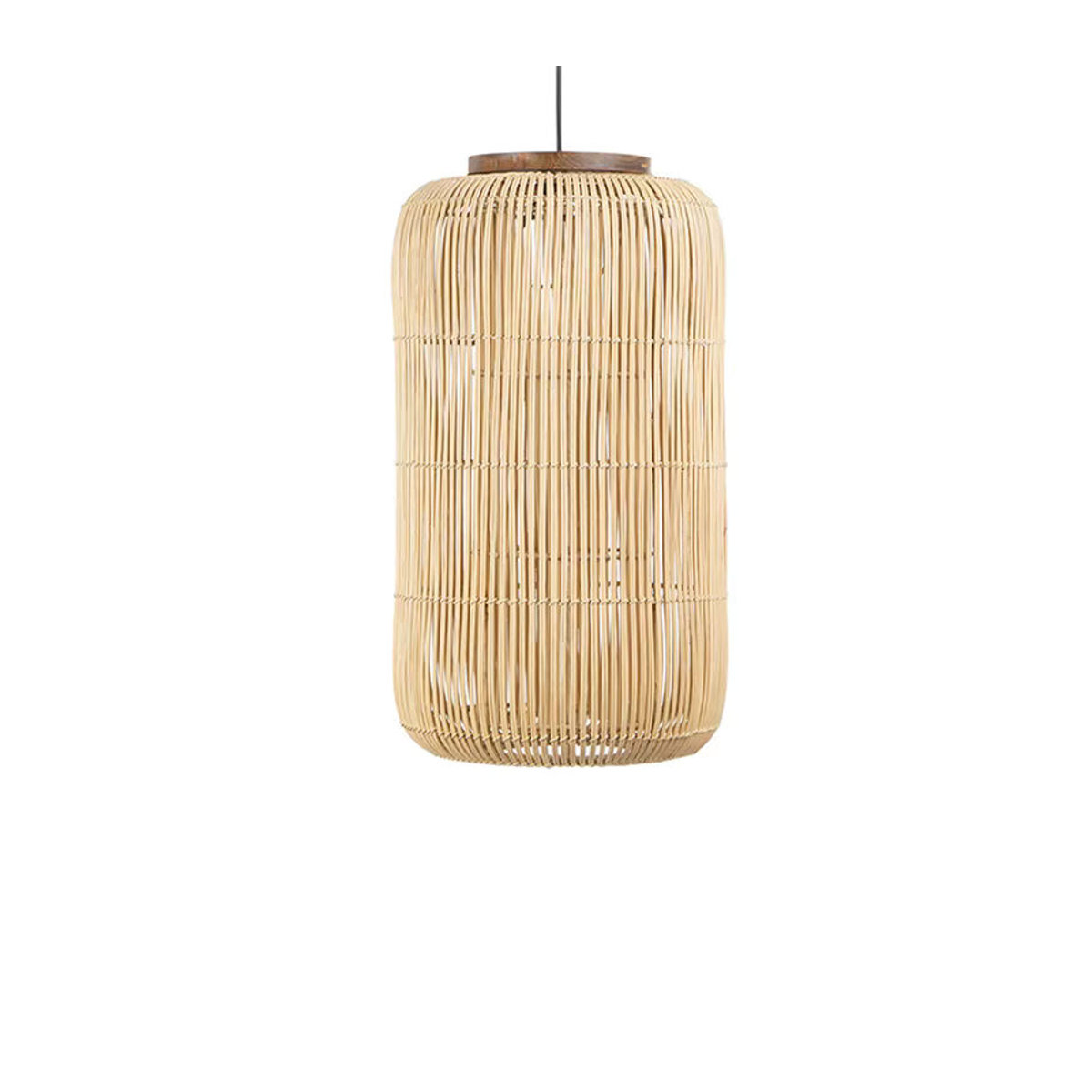 HomeLover Pendelleuchte Rattan und Massivholz in Braun im Wabi-Sabi und Bohemian Stil mit LED - Bild 3