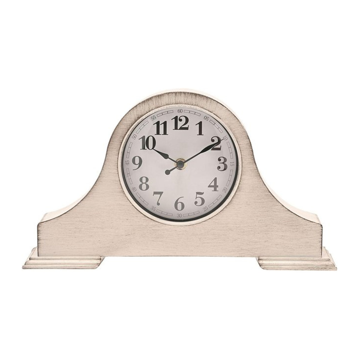 Hometime Kaminkonsole Uhr in Weiß mit analogem Quartzwerk im Vintage-Design, Durchmesser: 36 cm - Bild 1