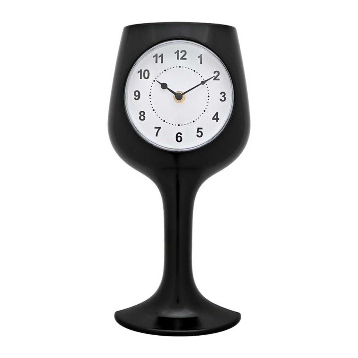 Hometime Wanduhr in schwarzer Weinglasform aus Kunststoff, B/H: 35,0 x 17,5 cm - Bild 1