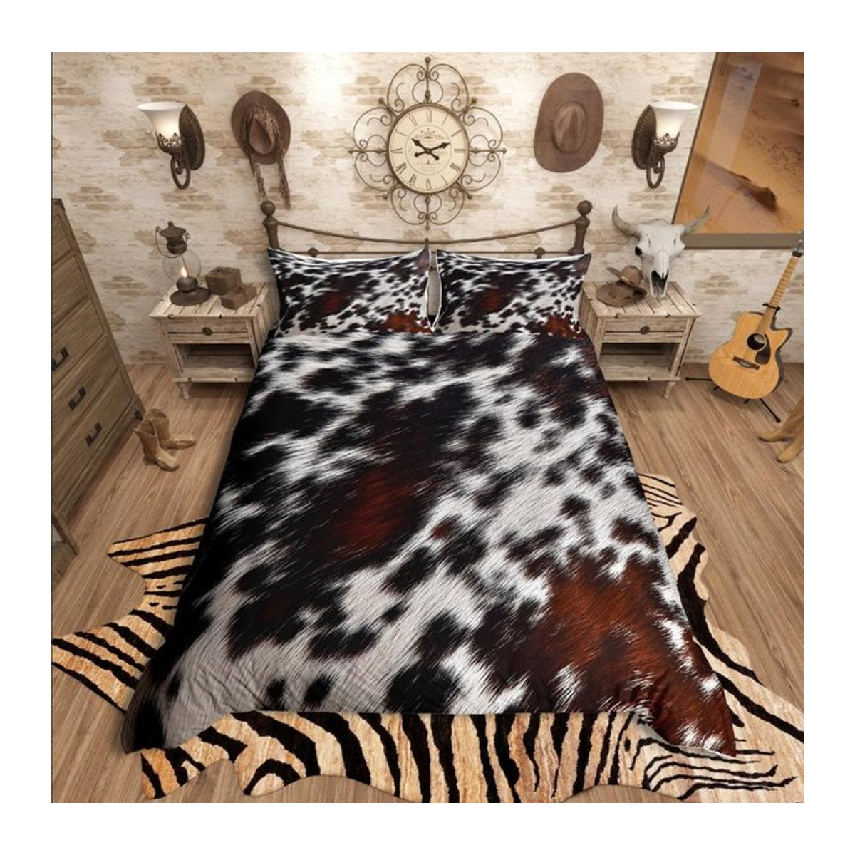 Homewish Bettwäsche-Set mit Tierprint Waldtiere für Teenager, Single, 135 x 200 cm, 3-teilig - Bild 1