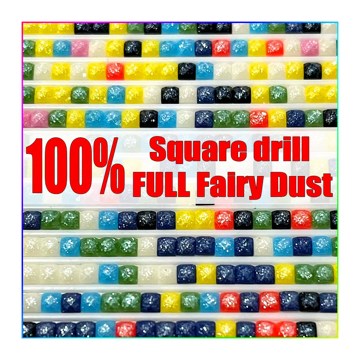 HOMFUN 5D Diamantgemälde zum Selbermachen mit quadratischen Strasssteinen in Multicolor - Bild 2