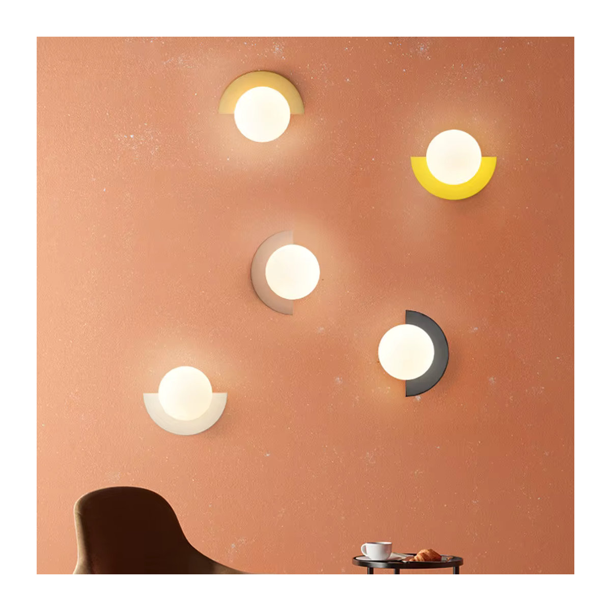 Homocean Wandleuchte aus Kunststoff in Bunt mit G9 Birnenfassung im minimalistischen Design für Schlafzimmer und Korridor - Bild 2