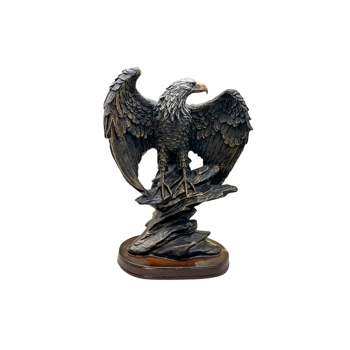 Homyl Adler Statue aus Kunstharz in Schwarz als dekorative Skulptur für Wohnkultur und Sammler - Bild 5