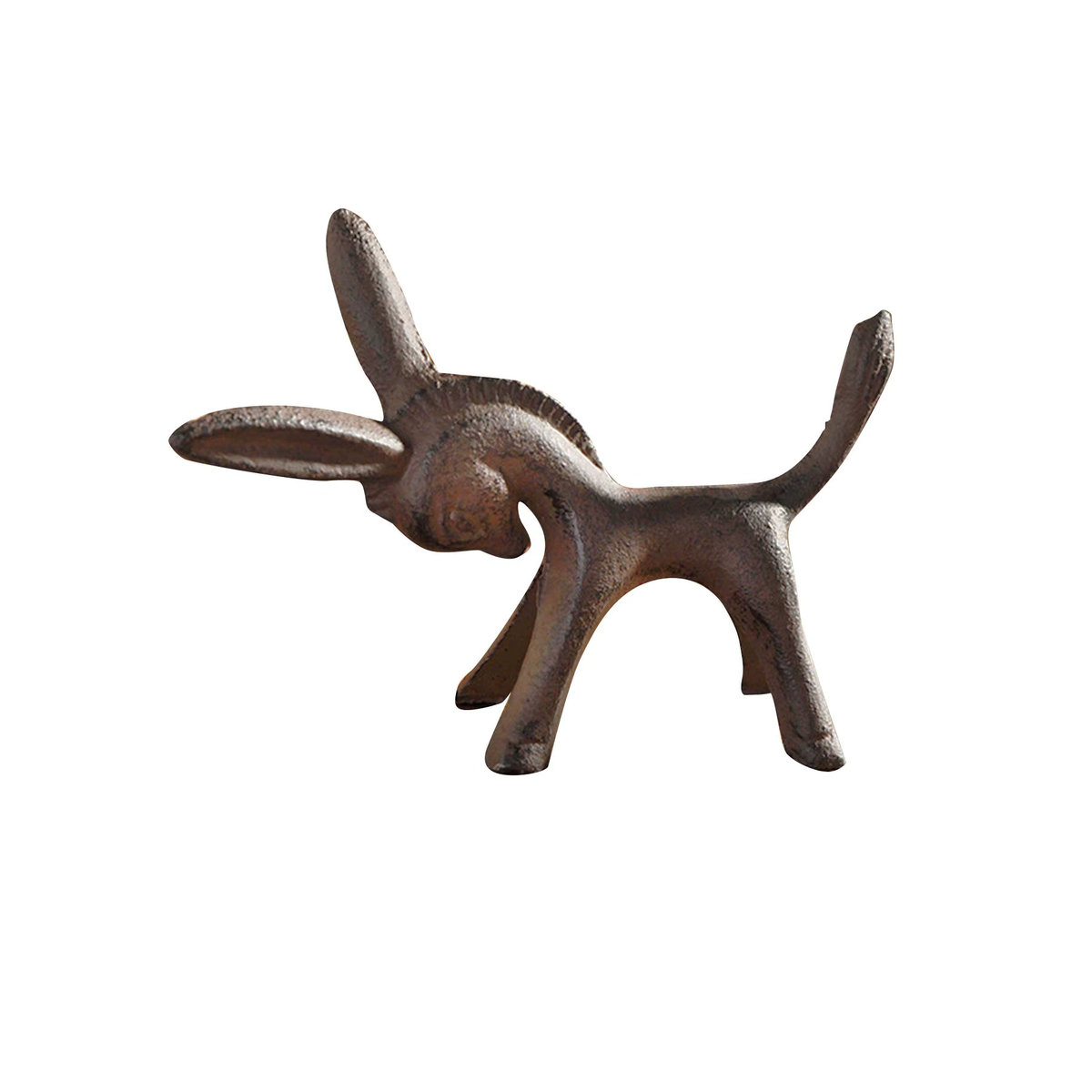 Homyl Esel-Tierfigur aus Gusseisen in Braun als rustikale Skulptur - Bild 6