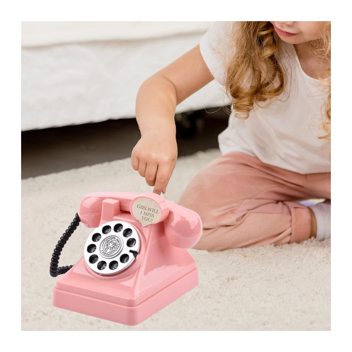 Homyl Münzbank Cartoon Vintage Telefon als Sparschwein aus Kunststoff, mehrfarbig - Bild 3