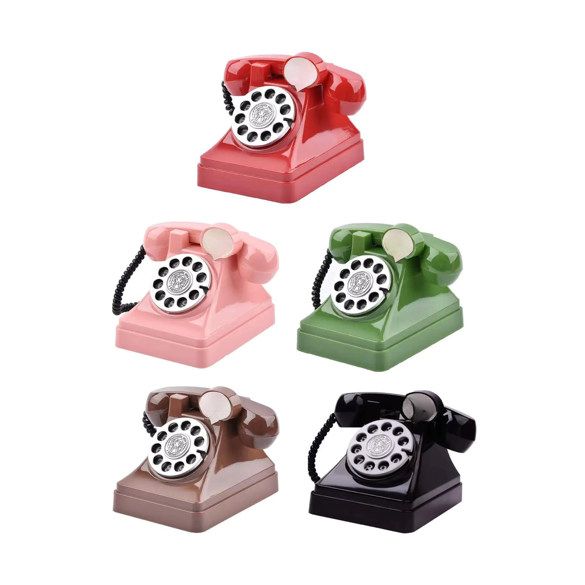 Homyl Münzbank Cartoon Vintage Telefon als Sparschwein aus Kunststoff, mehrfarbig - Bild 6