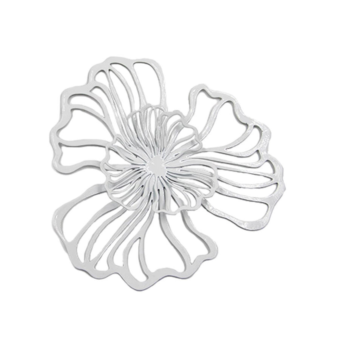 Homyl Wanddekoration Blumen Design aus Metall in Schwarz, Moderner Floral Wandbehang für Wohnzimmer, Schlafzimmer und Badezimmer - Bild 4