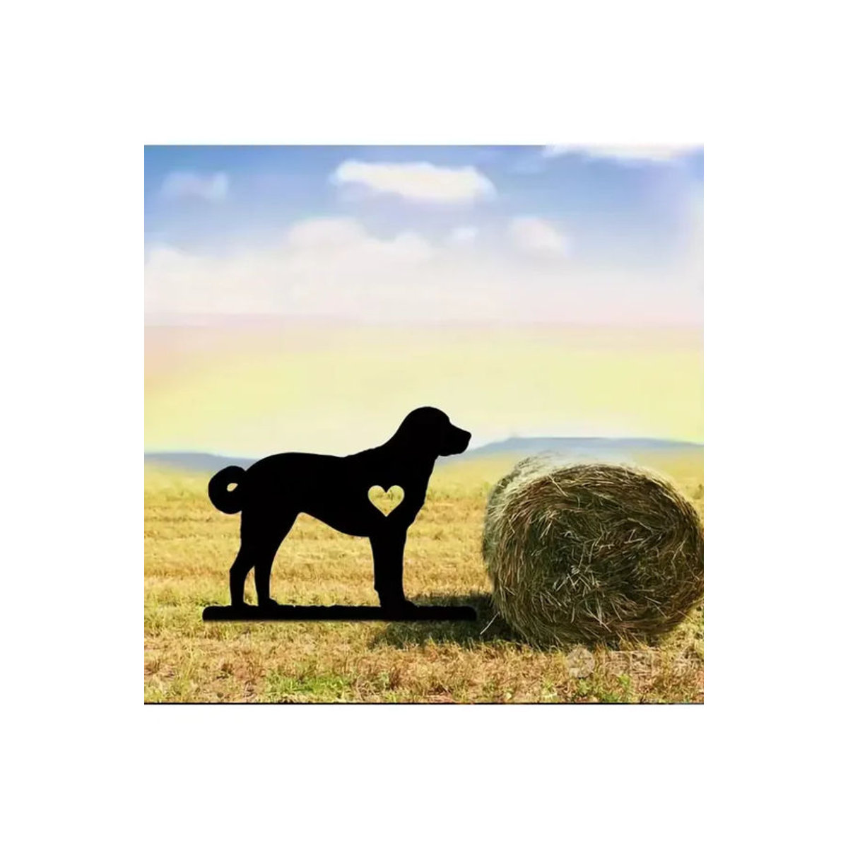 Honest Dog Gartenstecker aus Metall in Schwarz von CIFBUY als Outdoor-Dekoration mit Haustier-Silhouette - Bild 5