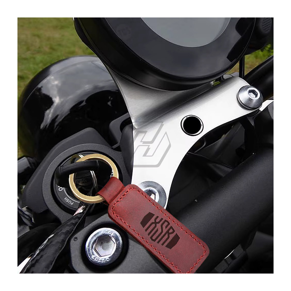 HONZ RIDING Schlüsselring Rind im Retro-Design für Yamaha XSR 155 300 700 900 in Schwarz oder Bunt - Bild 2