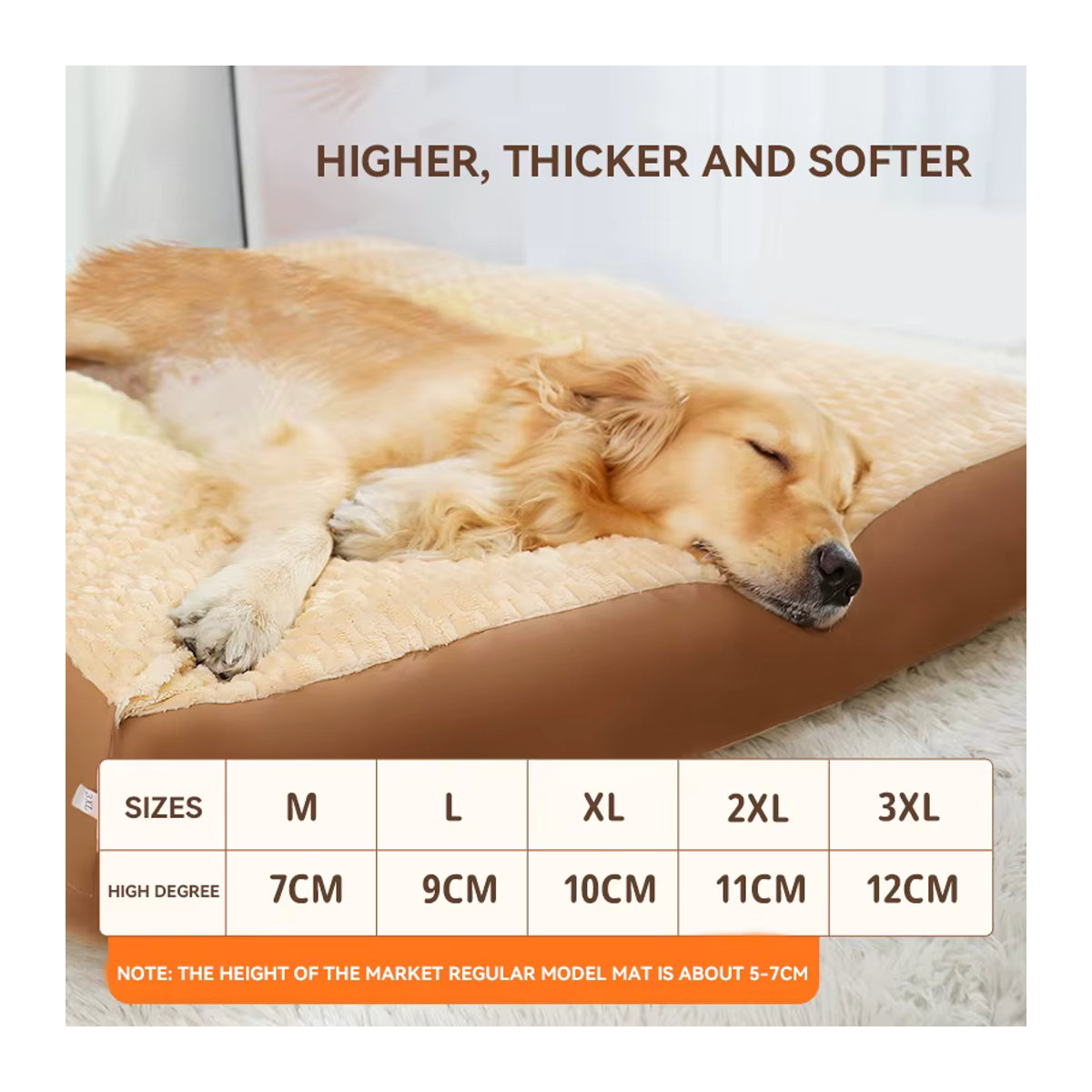 HOOPET Hundehütte Winter Hundesofa mit warmer Schlafmatte in Braun für große Hunde - Bild 2