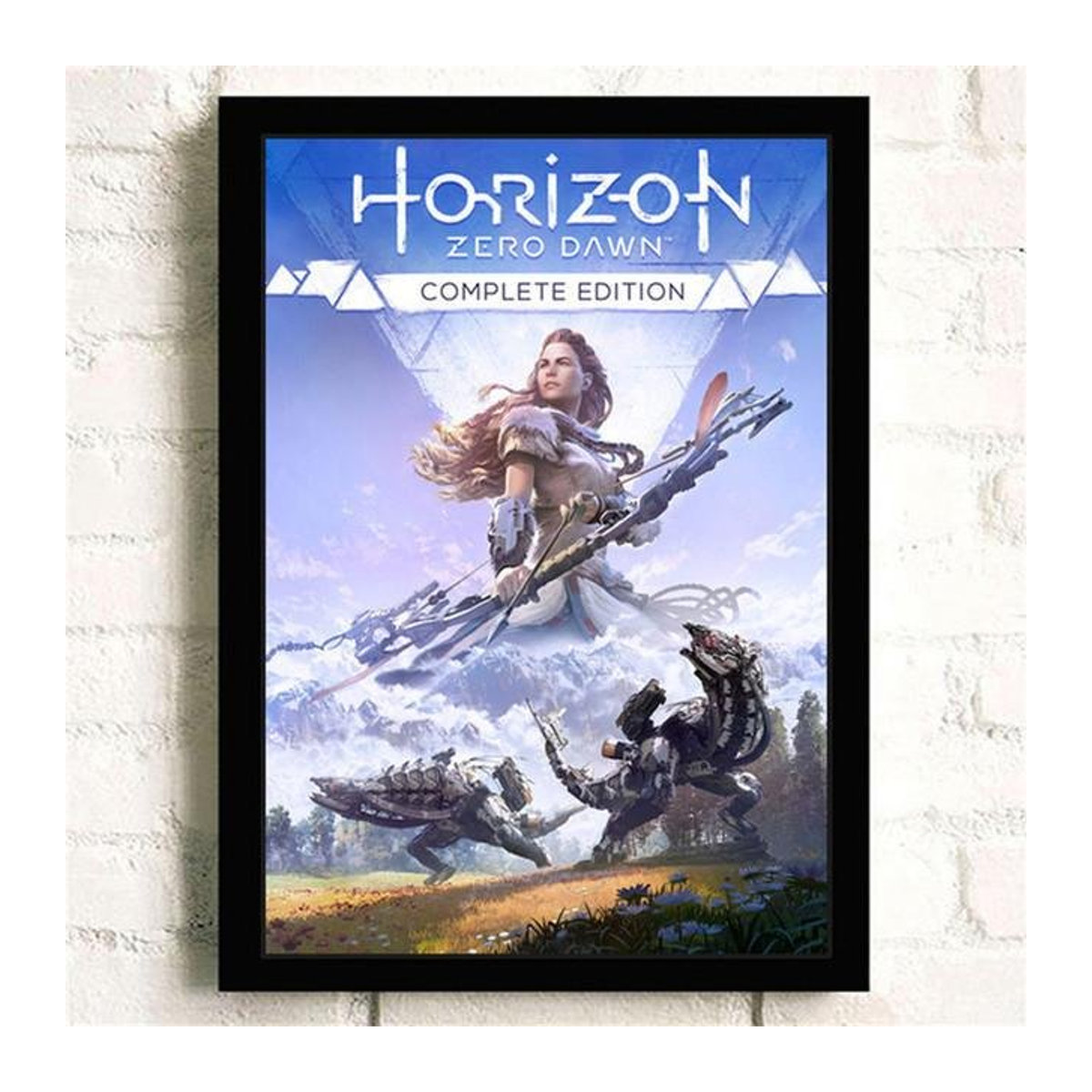 Horizon Zero Dawn Game Artwork Leinwandposter von iaidegou-1, dekoratives Wandbild in Landschaft und Watercolor-Stil, mehrfarbig, B: 70 cm, H: 100 cm - Bild 1