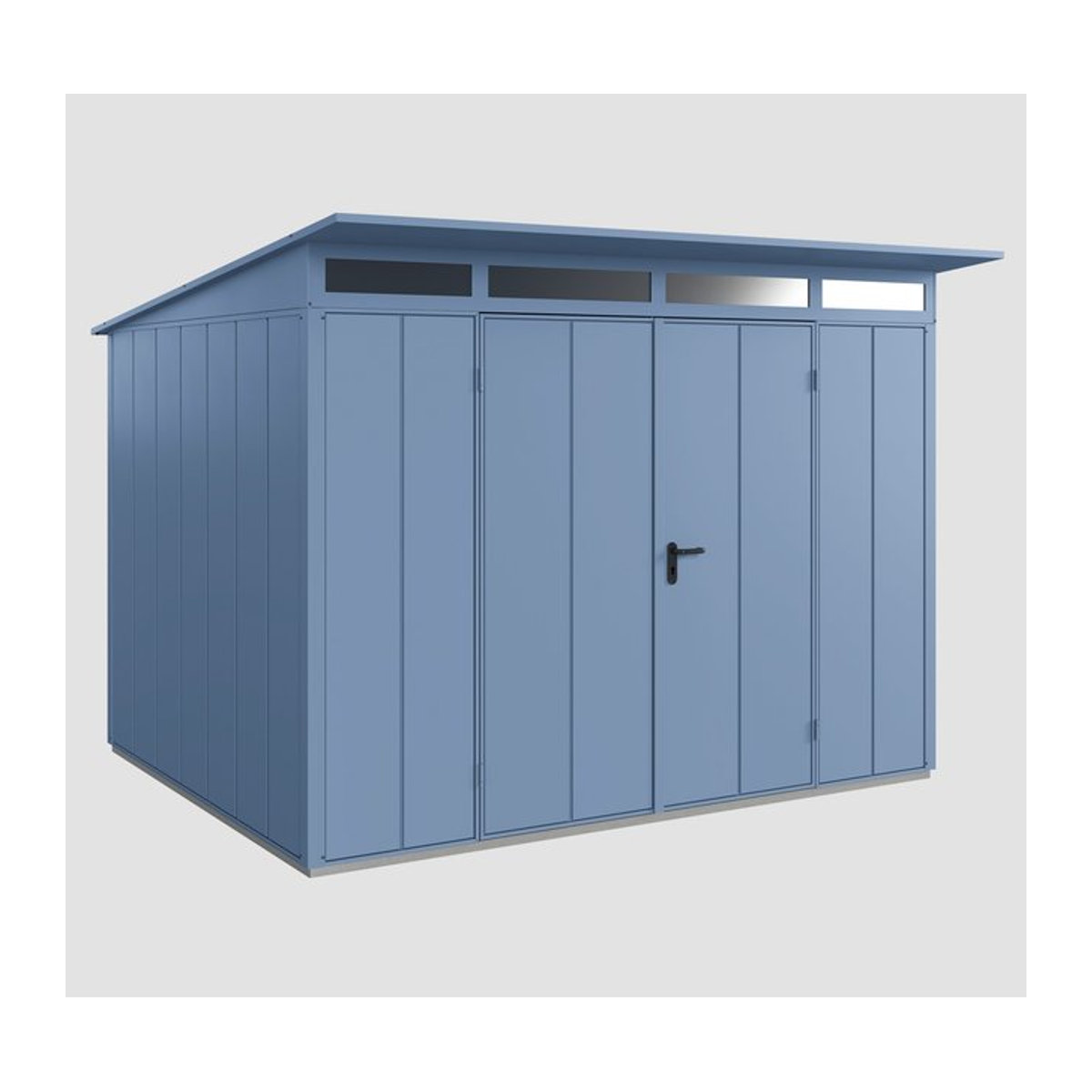 Hörmann Ecostar Gerätehaus Elegant aus Metall in Blau mit Pultdach B/H/T: 312,7 x 232,3 x 353 cm - Bild 3