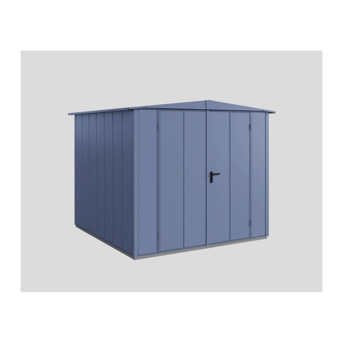 Hörmann Ecostar Gerätehaus Elegant aus Metall in Blau mit Satteldach, B/H/T: 238 x 216 x 238 cm - Bild 1