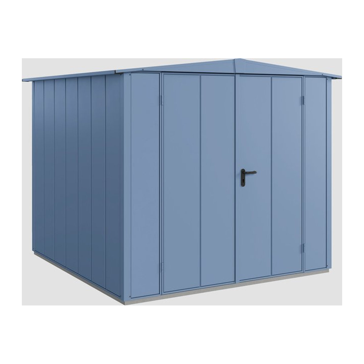 Hörmann Ecostar Gerätehaus Elegant aus Metall in Blau mit Satteldach, B/H/T: 238 x 216 x 238 cm - Bild 2