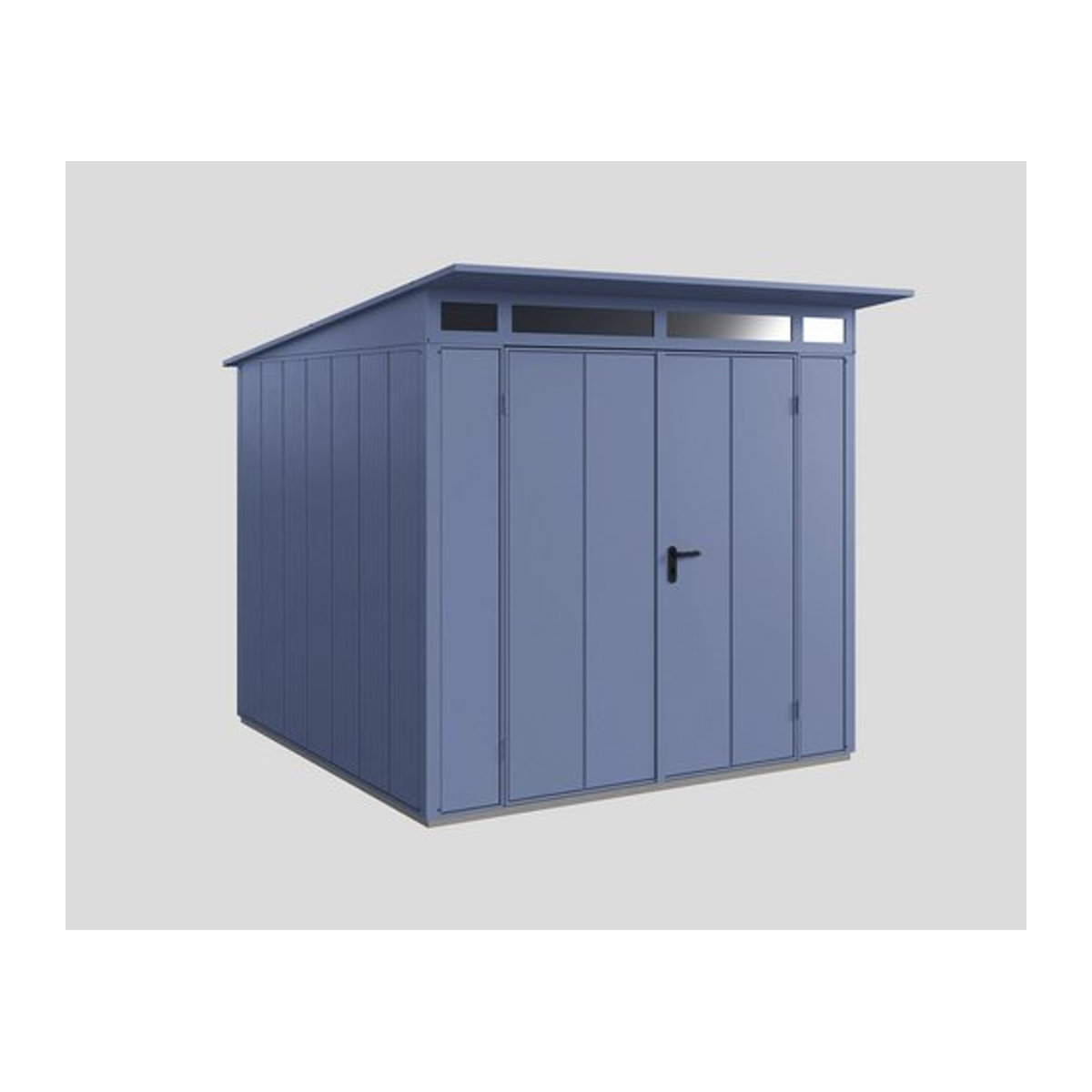 Hörmann Ecostar Gerätehaus Elegant-P aus Metall in Blau B/H/T: 238 x 232,3 x 238 cm - Bild 1