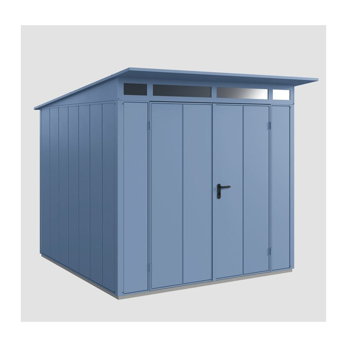 Hörmann Ecostar Gerätehaus Elegant-P aus Metall in Blau B/H/T: 238 x 232,3 x 238 cm - Bild 3