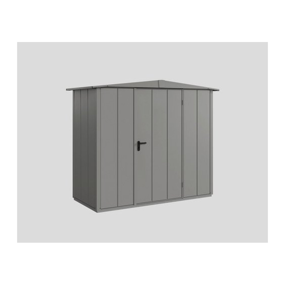 Hörmann Ecostar Gerätehaus Elegant-S aus Metall in Grau, B/H/T: 238 x 216 x 107,8 cm - Bild 1